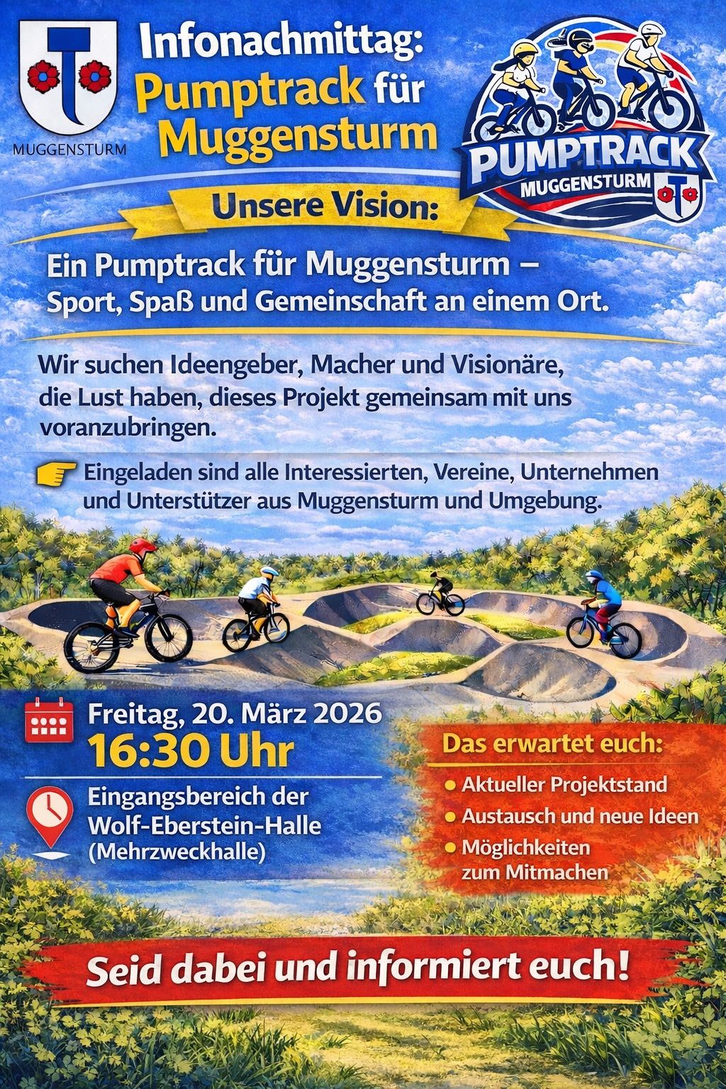 Die Projektidee: So viel Geld sammeln, dass es die Gemeindekasse NICHTS f�r die Erstellung kostet.